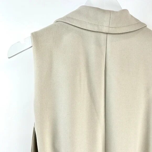 BOSS Hugo Boss Kallmi Beige Sleeveless Tie-Waist Trench Coat - Picture 6 of 14